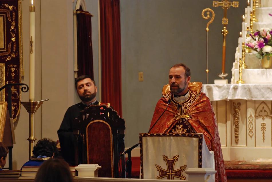 Rev. Fr. Mesrop Ash celebrates the Divine Liturgy at St. John Armenian Apostolic Church