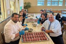 Parish volunteers prepare Armenian food for the St. John Food Festival.